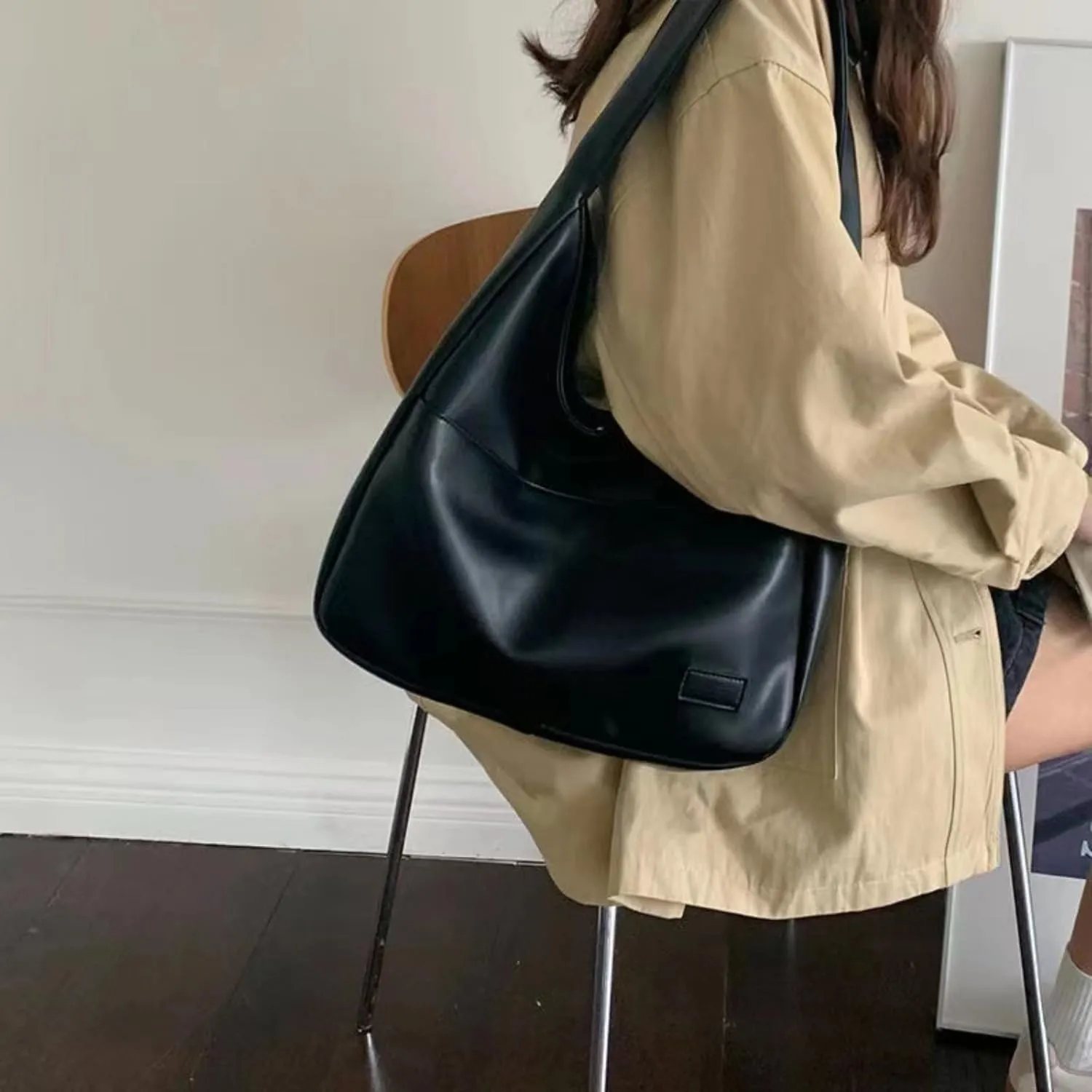 Hobo Bags for Women Trendy 2023 Soft Leather Shoulder Bag Large Capacity Ladies Tote Top Handle Purse and Handbags,Brown