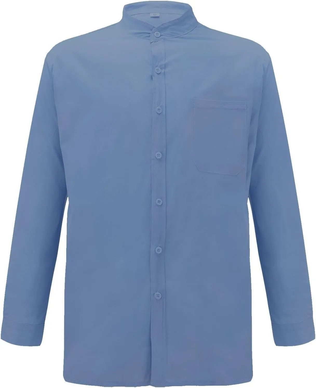 KUIOLYPOER Button Down Linen Shirts for Men Solid Color Casual Long Sleeve Regular Fit Cotton Beach Shirts with Pocket