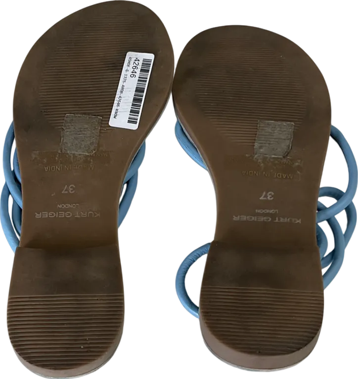 Kurt Geiger Blue Maria Leather Toe Thong Sandal UK 4 EU 37 