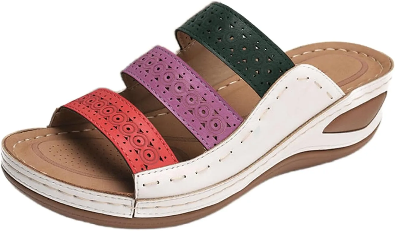 Ladmiple Summer Sandals For Women 2024 Trendy Casual Orthotic Slides Comfortable Orthopedic Slippers Dressy Walking Flip Flop