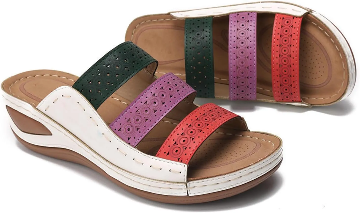 Ladmiple Summer Sandals For Women 2024 Trendy Casual Orthotic Slides Comfortable Orthopedic Slippers Dressy Walking Flip Flop