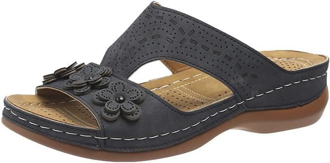 Ladmiple Womens Sandals Comfortable Walking Dressy Orthopedic Slippers Arch Support Orthotic Flip Flops Beach Summer Slides