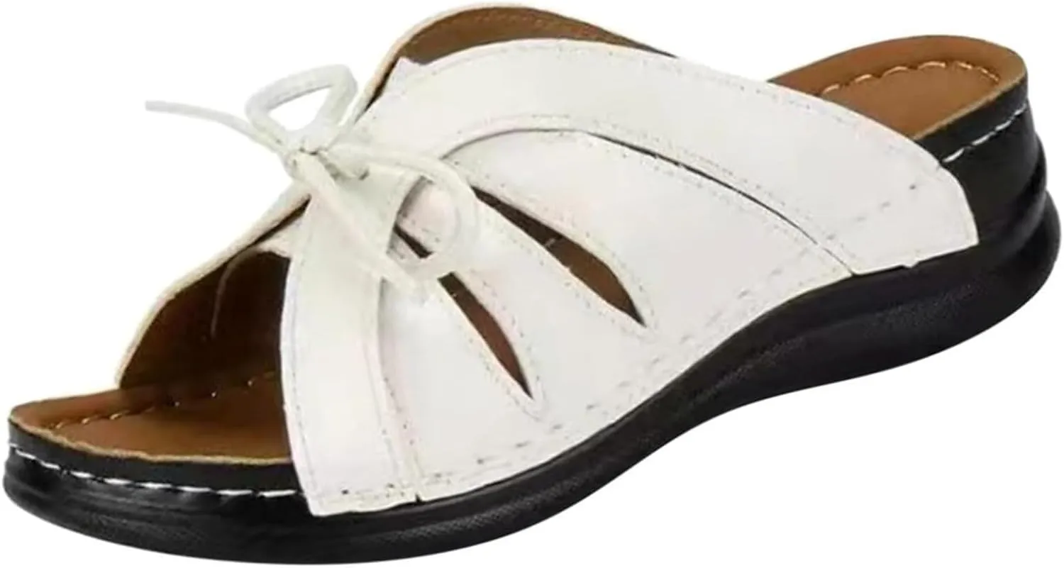 Ladmiple Womens Sandals Comfortable Walking Dressy Orthotic Flip Flops Open Toe Arch Support Summer Orthopedic Slippers