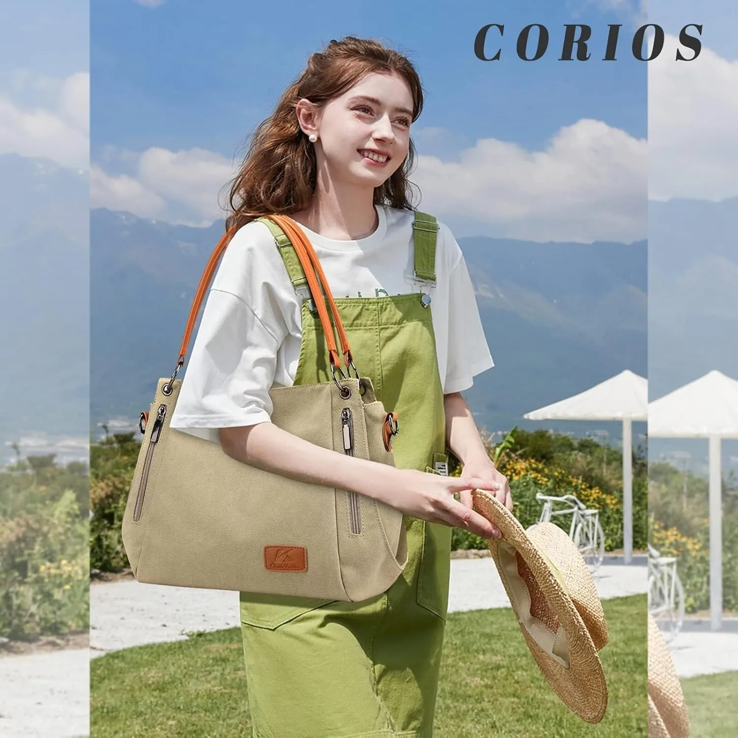Large Capacity Messenger Top Handle Casual Crossbody for Travel Work Vintage Women Handbag Canvas Shoulder