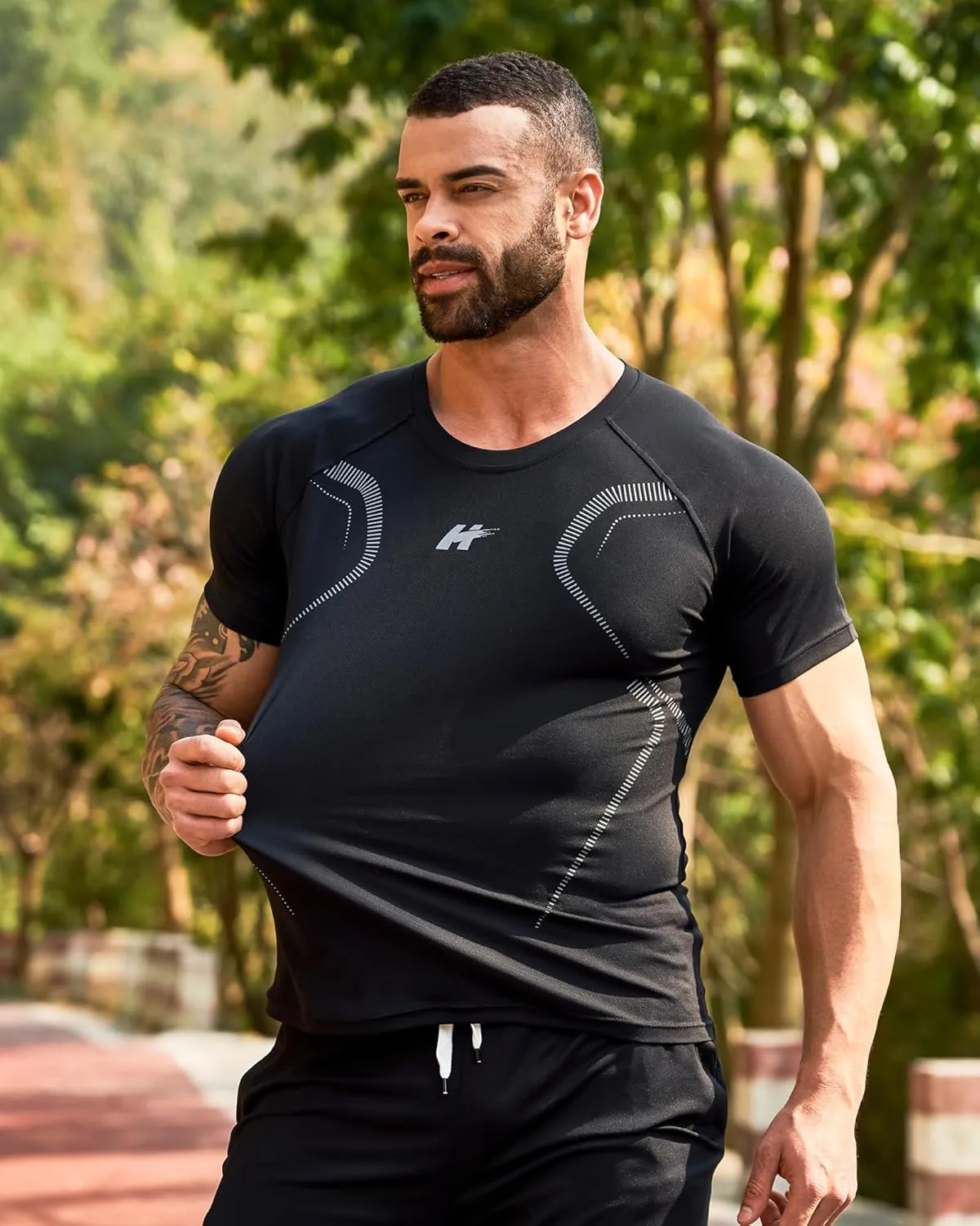 LBL Leading the Better Life Men's Workout Shirts Dry Fit Moisture Wicking Short Sleeve Mesh Athletic T-Shirts