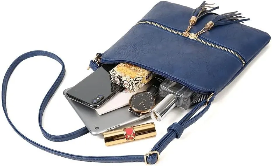 Lightweight Dome Shoulder Retro Leather Satchel Wallet for Work Travel Crossbody for Women