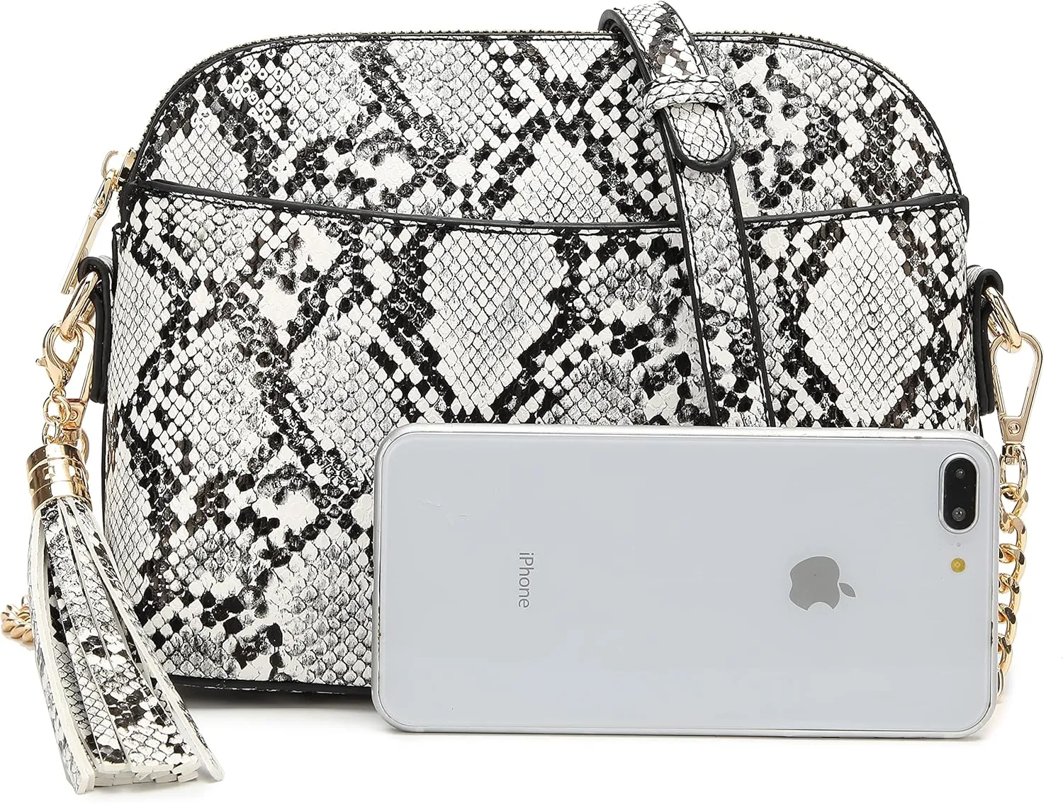 lola mae Dome Satchel Crossbody Bag for Women, Lightweight Multi Pockets Messenger Shoulder Purse Top Zipper
