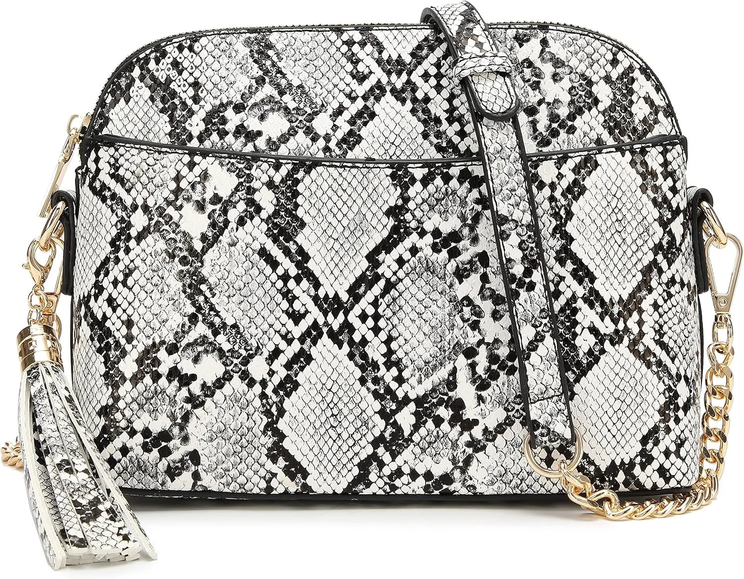 lola mae Dome Satchel Crossbody Bag for Women, Lightweight Multi Pockets Messenger Shoulder Purse Top Zipper