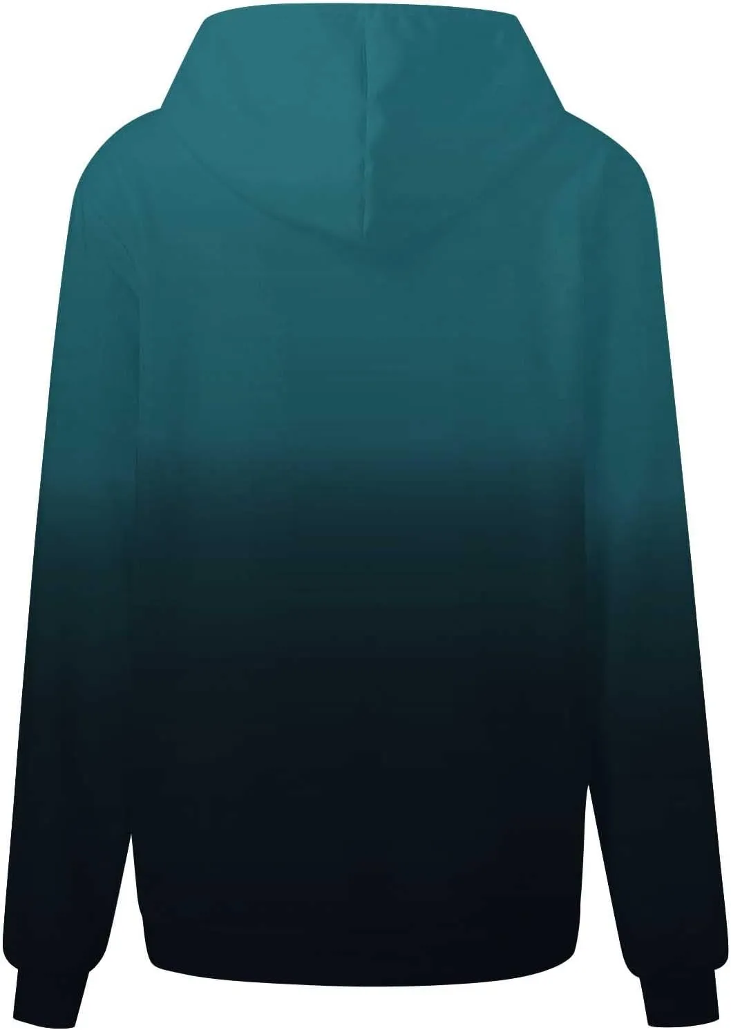 Long Sleeve Blouses for Women Fashion Drawstring Gradient Color Hooded Sweatshirts Causal Oversized Shirts Pullover