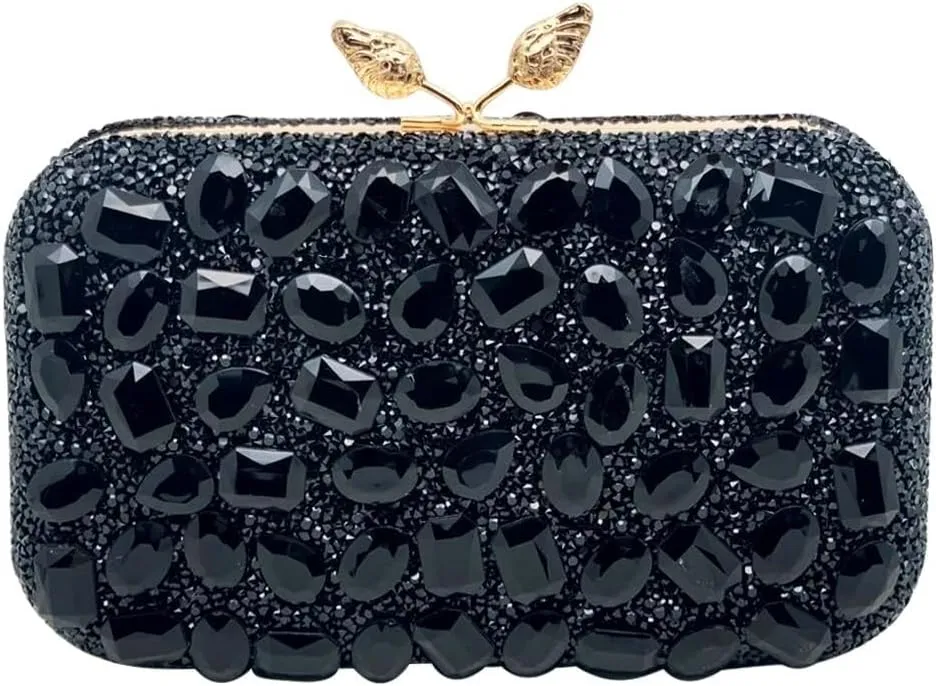 Luxury Crystal Handbag Glitter Shoulder Women Rhinestone Evening Multicolor Clutch Bridal Wedding Purse