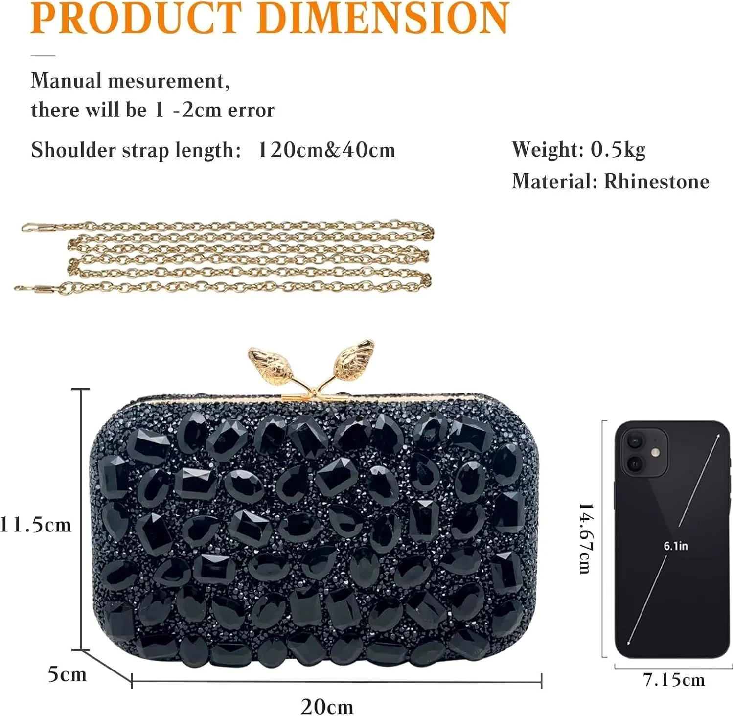 Luxury Crystal Handbag Glitter Shoulder Women Rhinestone Evening Multicolor Clutch Bridal Wedding Purse
