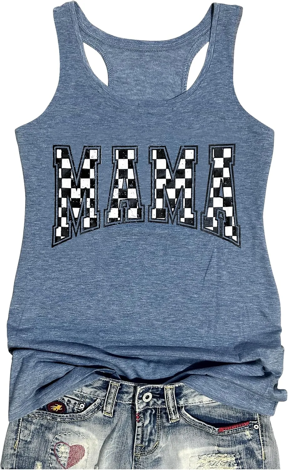 Mama Tank Tops for Women Funny Mom Racerback Tank Tops Boy Mom Outfits Tops Moms Club Graphic Camisole T Shirts Clothes