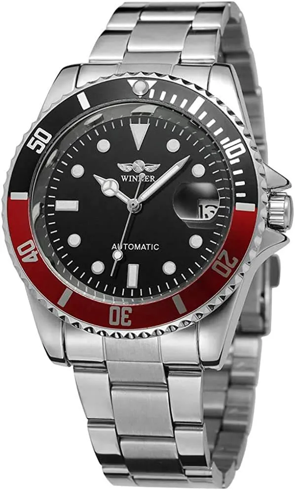 MASTOPMen Automatic Mechanical Watches Stainless Steel Waterproof Top Brand Luxury Mens Watch
