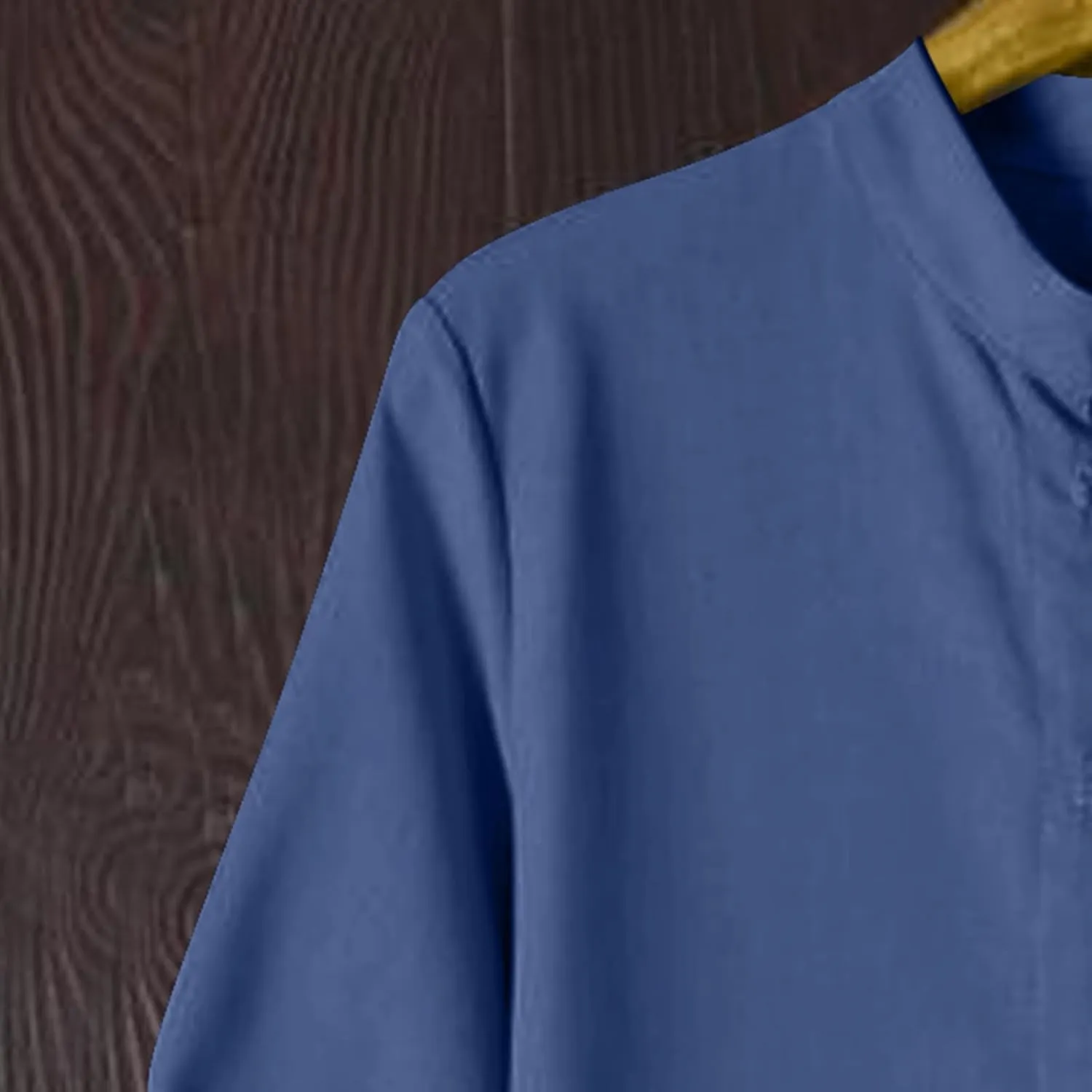 Mens 3/4 Length Sleeve Shirts Casual Button Up Summer Linen Shirt Loose Fit Solid Color Vacation Trendy Outfits