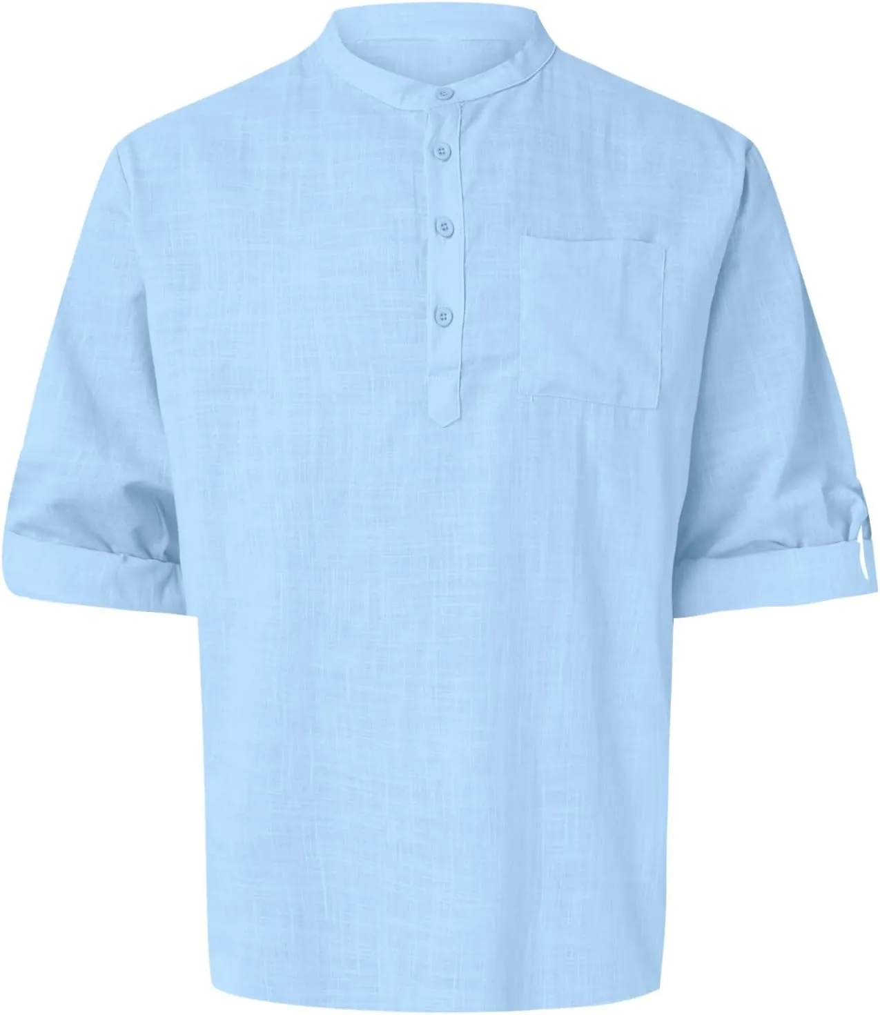 Mens Linen Shirts Long Sleeve Button Up Casual Shirts Loose Fit Comfy Summer Tops 2025 Fashion Beach Vacation Clothes