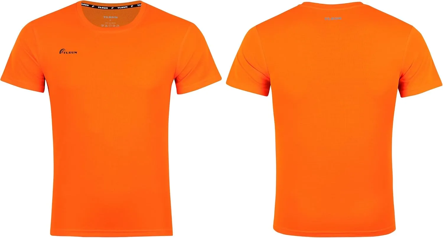 Men's Ultra Lightweight Running Shirts, Dry Fit Marathon Top Tee, Cool Short Sleeve Athletic T-Shirts