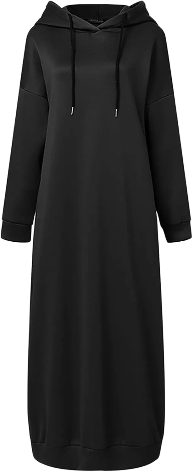 NREALY Long Sleeve Muslim Robe Womens Full Body Tops Oversized Sweatshirt Trendy Hoodies for Teen Girls