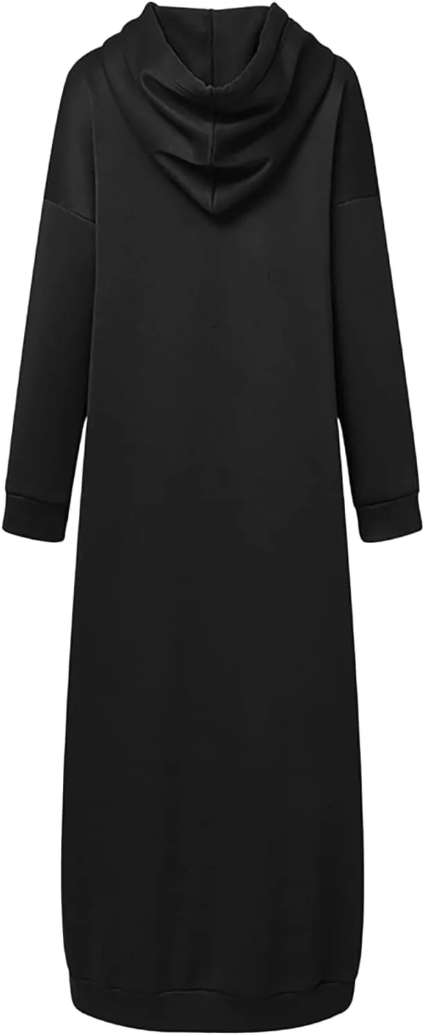 NREALY Long Sleeve Muslim Robe Womens Full Body Tops Oversized Sweatshirt Trendy Hoodies for Teen Girls