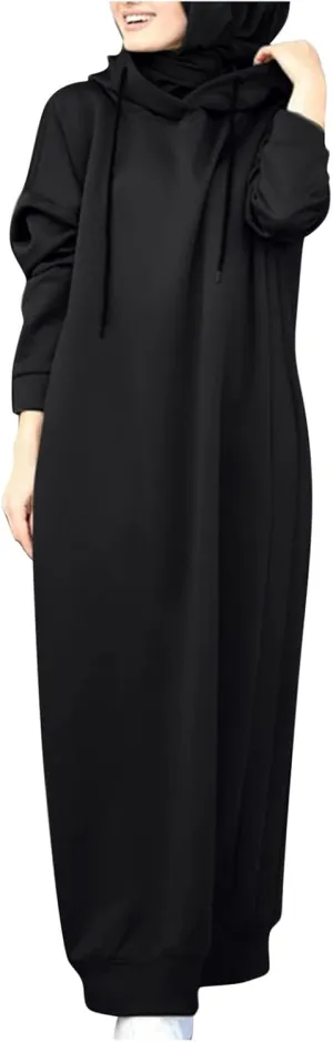 NREALY Long Sleeve Muslim Robe Womens Full Body Tops Oversized Sweatshirt Trendy Hoodies for Teen Girls