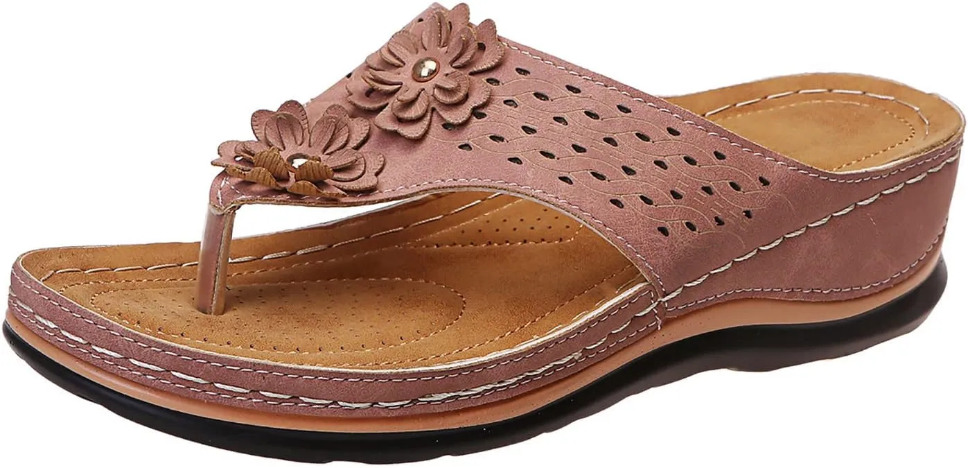orthopedic sandals Sandals for Women Dressy Summer Sandals with Arch Support Casual Anti-Slip Breathable Flat Slippers