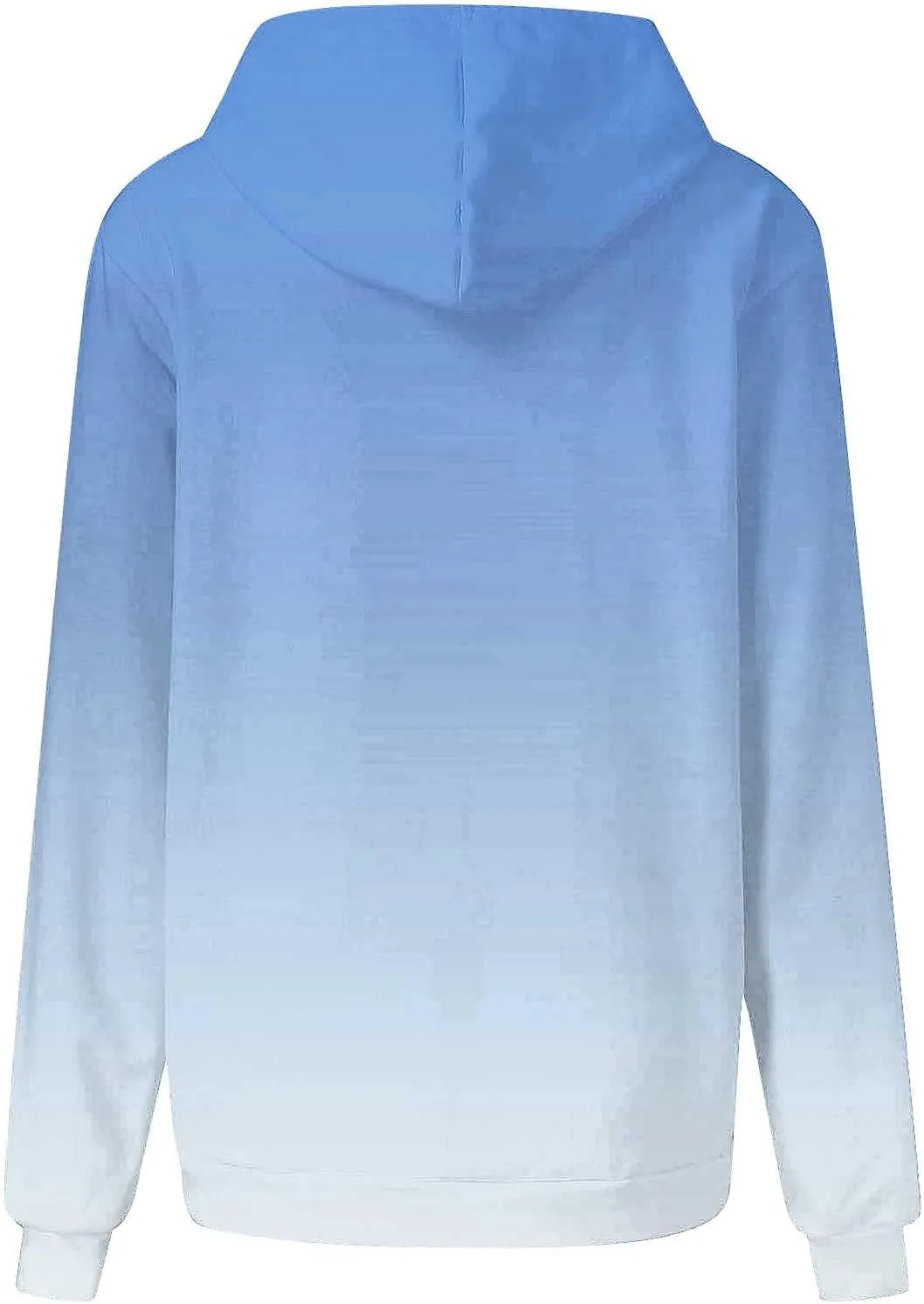 Oversized Hoodie for Women Ladies Sweatshirt Gradient Color Hooded Pullover Loose Fit Drawstring Shirts Long Sleeve