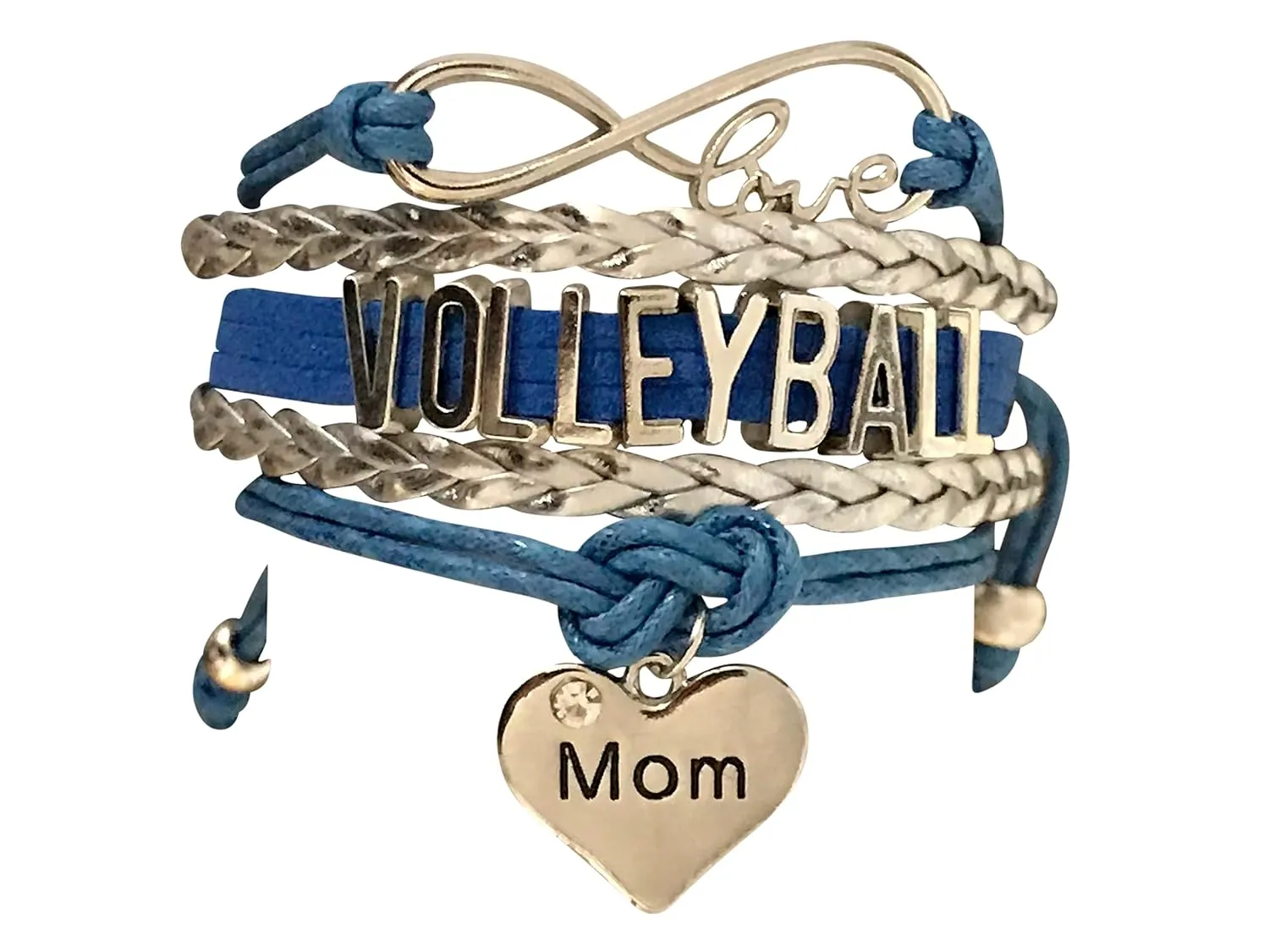 Personalized Volleyball Infinity Charm Bracelet with Number Charm, Custom Volleyball Jewelry -Gift For Volleyball Players & Teams