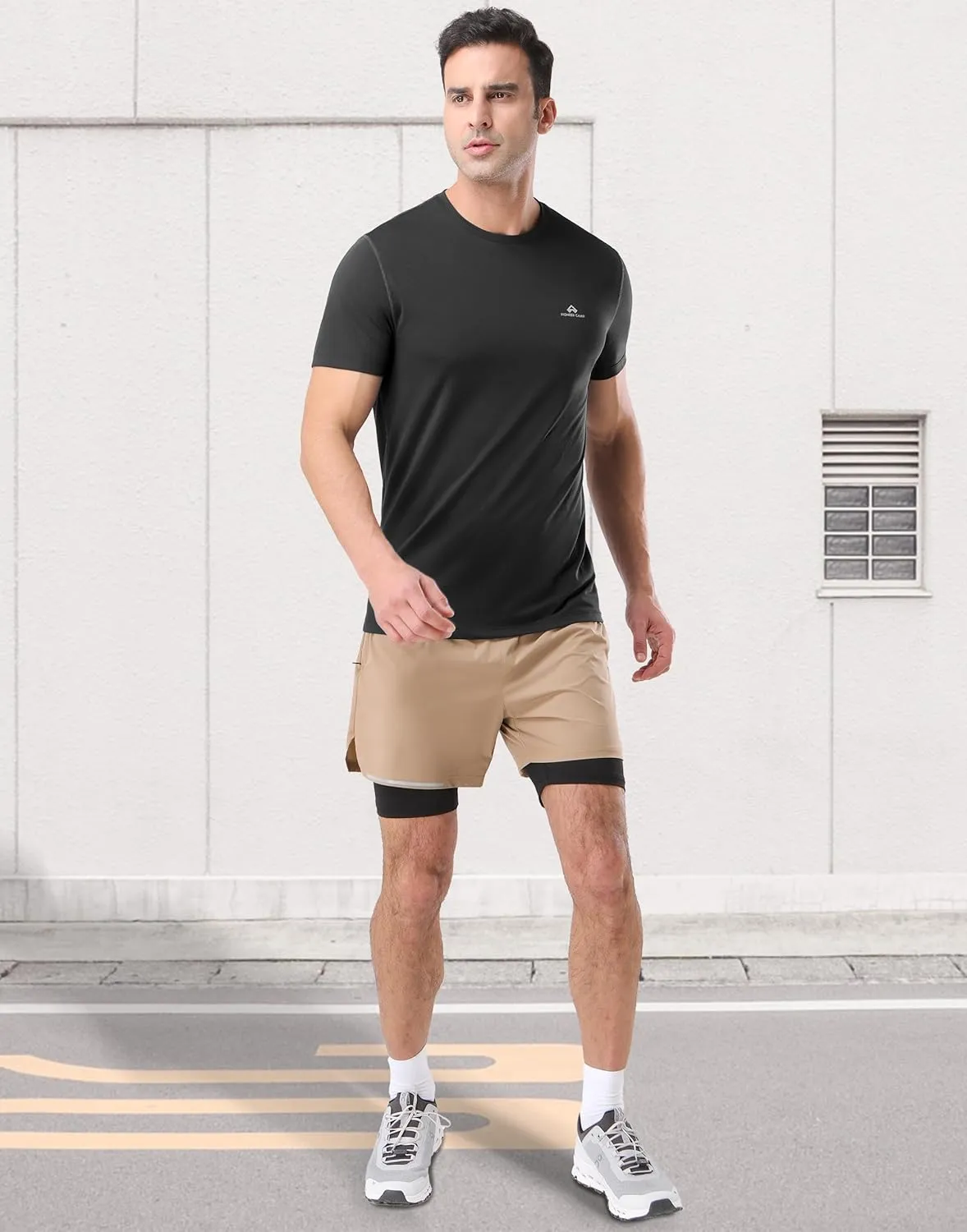 Pioneer Camp Men's Workout Gym Shirts Moisture Wicking Athletic Performance T-Shirts Quick Dry Running Active Top Tees