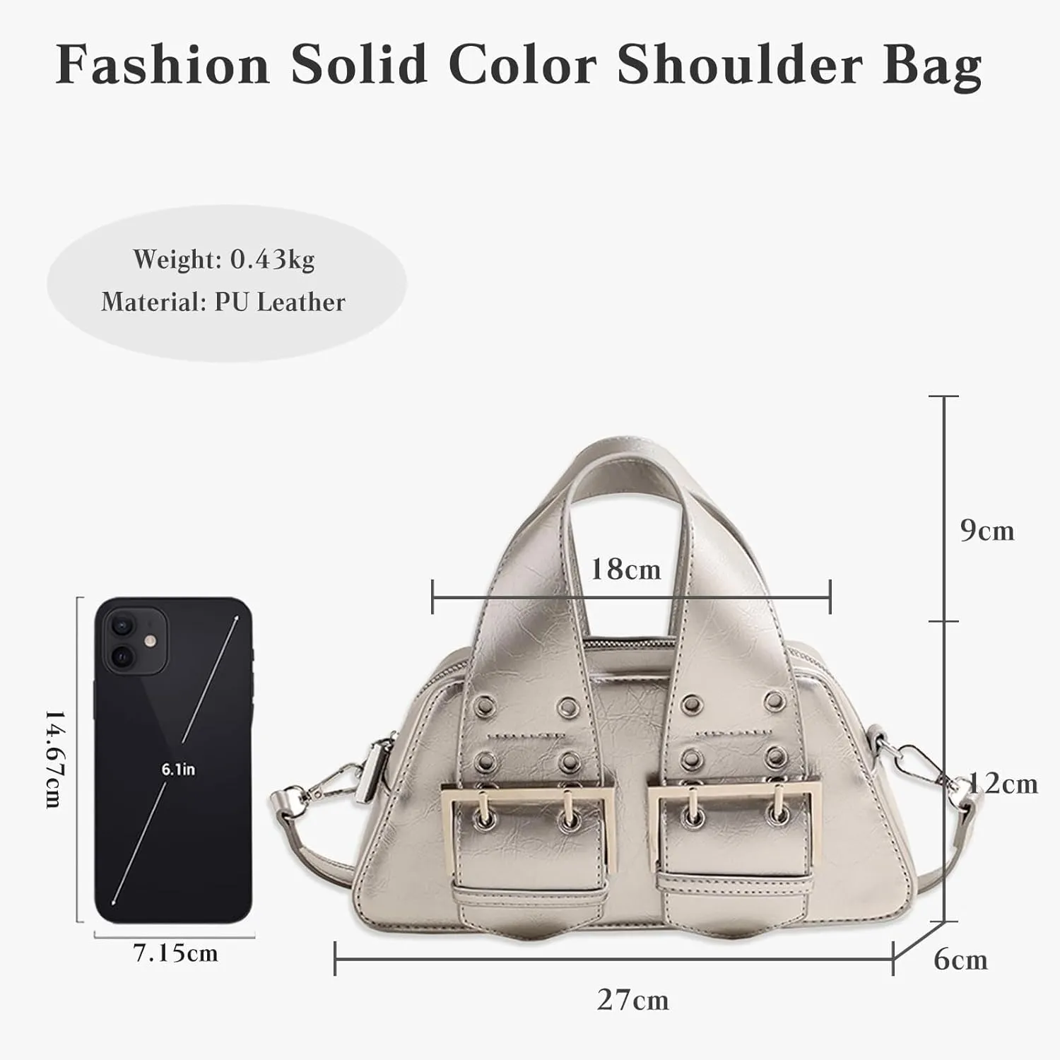 PU Leather Handbag Ladies Shoulder Waterproof Top-handle Messenger Medium Capacity Satchel Women Fashion Crossbody