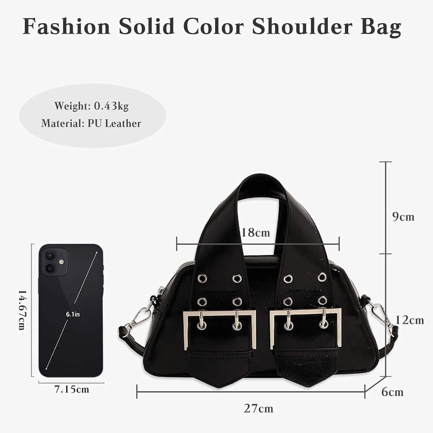 PU Leather Handbag Ladies Shoulder Waterproof Top-handle Messenger Medium Capacity Satchel Women Fashion Crossbody