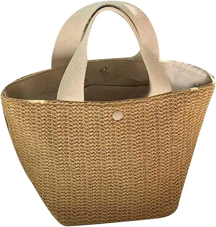 Purse Beach Purse Wicker Bag For Women Rattan Bag Purse Wicker Crossbody Shoulder Bagscosmetic Bag High Capacity