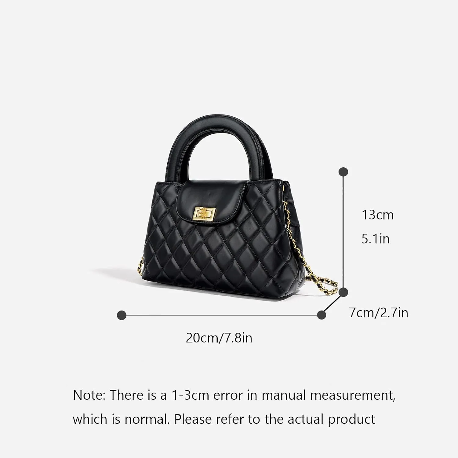 Quilted Leather Crossbody Bags for Women with Chain Strap Trendy Small Flap Handbag,Purple