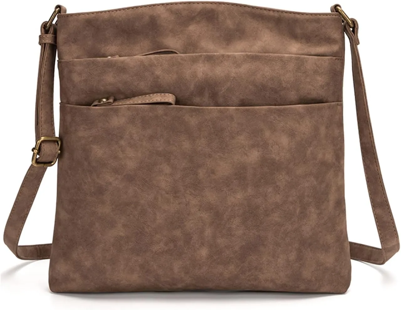 Retro Crossbody Bag Women Shoulder Bag Waterproof Satchel Bag PU Leather Multi-pocket Messenger Bag