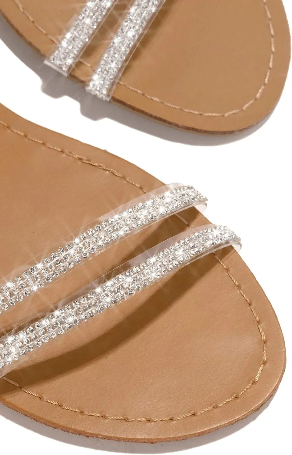 Sandals for Women Summer Dressy, Flat Shoes with Ankle Strap Bohemian Flat Shoes for Women Breathable Slip-on Shoes