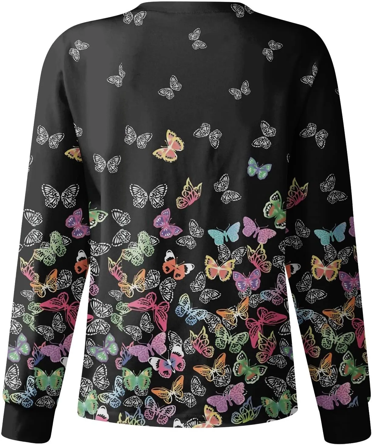 Scrub Jackets Women Printed Scrubs Jacket for Women Front Cute Animals Pattern Long Sleeve Scrub Tops Working Uniforms