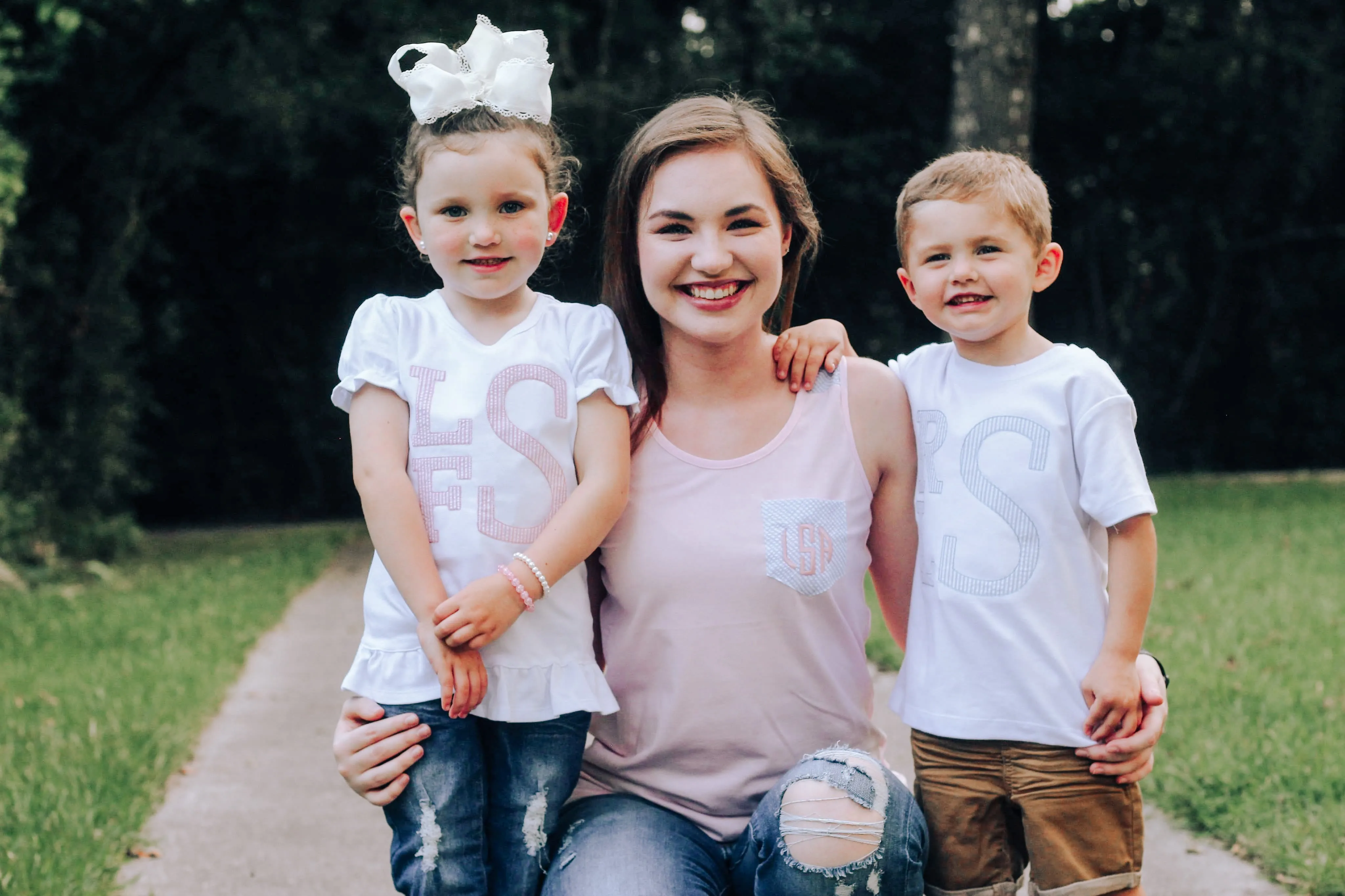 Seersucker Monogrammed Tees