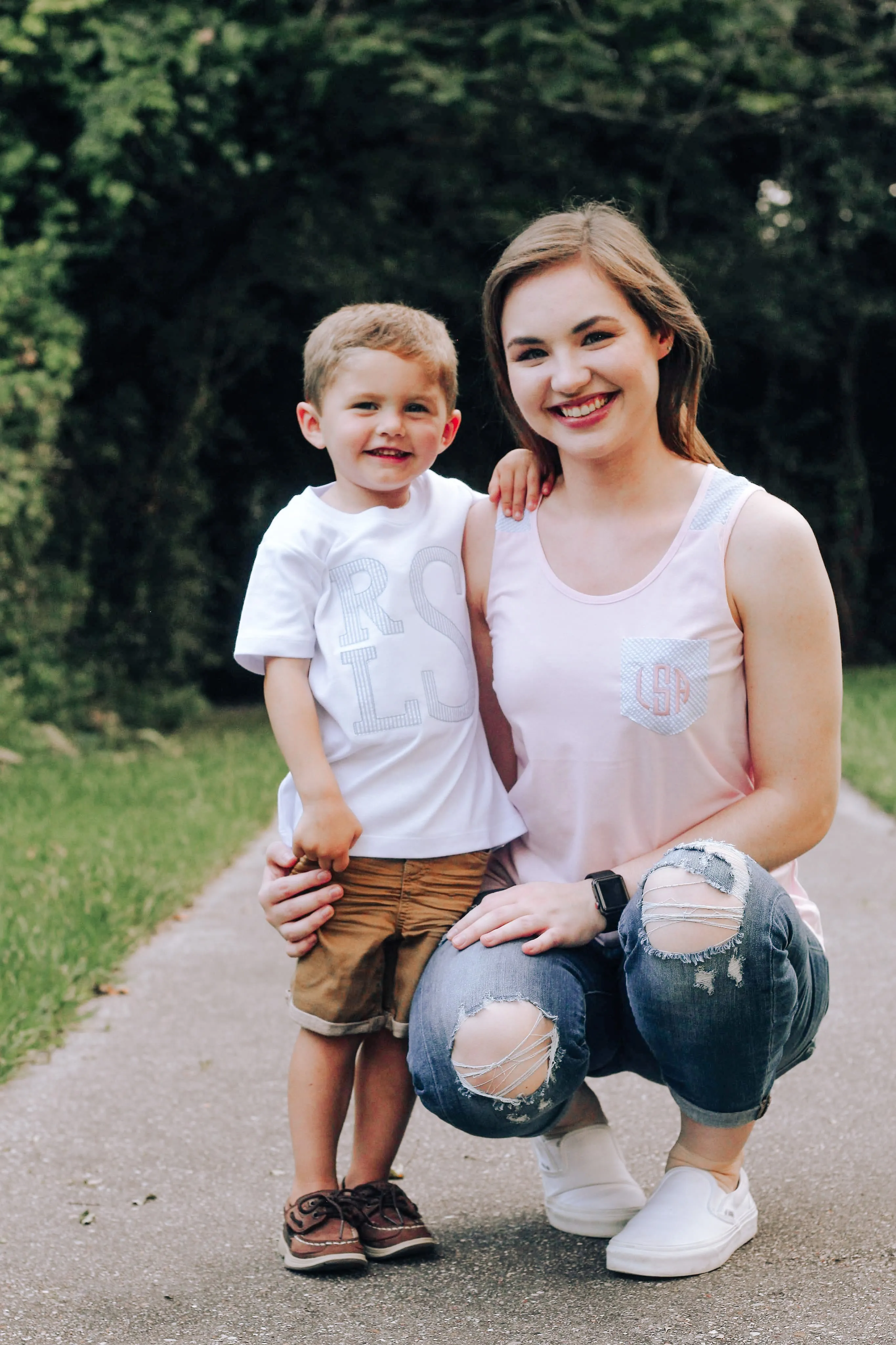 Seersucker Monogrammed Tees