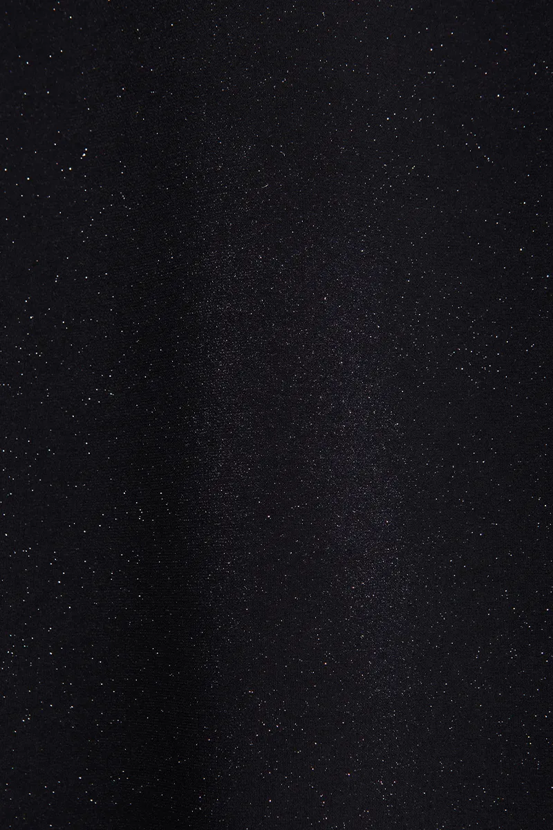 Side Twist Top | Black Sparkle