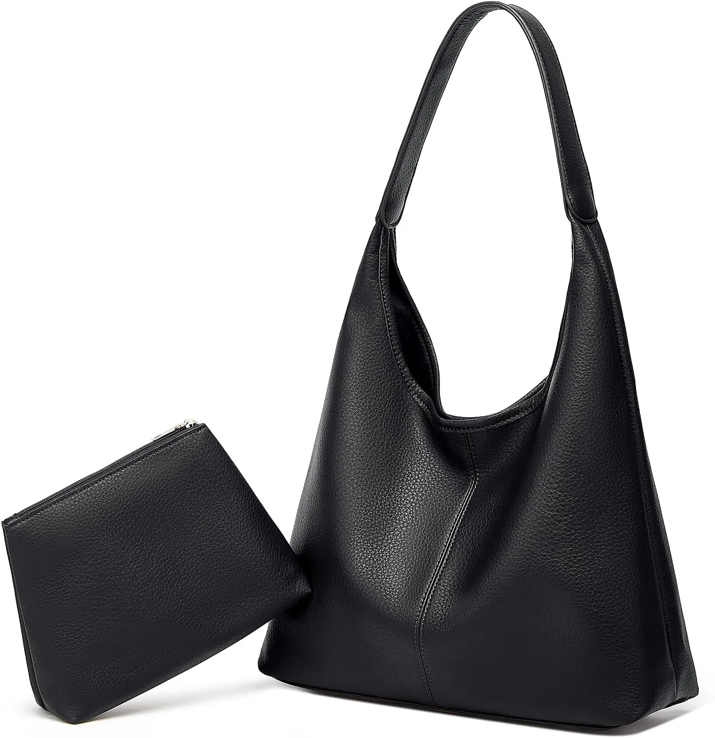 Slouchy Hobo Bags for Women Retro PU Leather Tote Crossbody Bag Soft Large Capacity 2pcs Shoulder Purses Handbags 2025