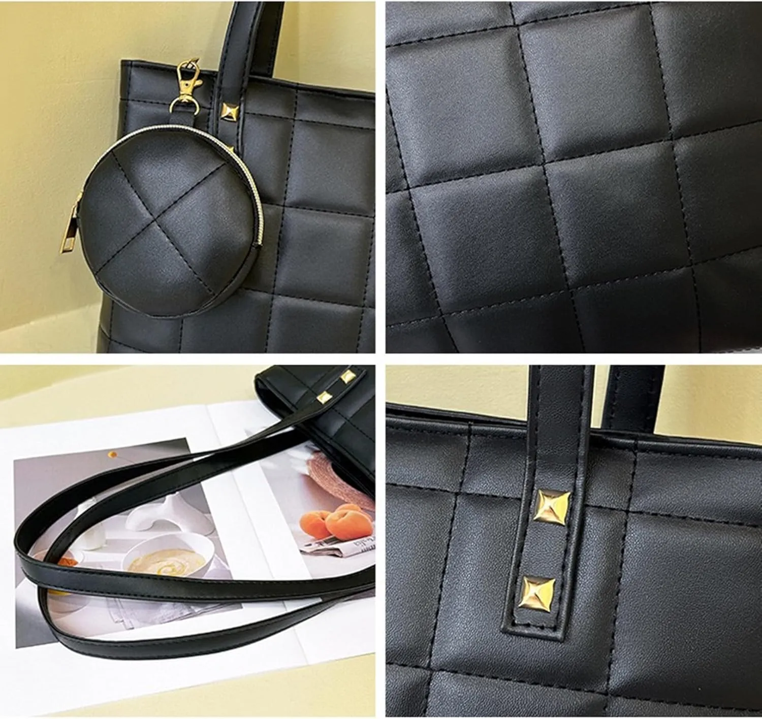 Slouchy Large Leather Hobo Bags for Women Soft Designer Shoulder Purses Ladies Top Handle Handbag Wallet, Work Tote Bag