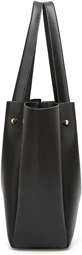 Soft Faux Leather Shoulder Bag for Women Large Capacity Handbag Retro Tote Bag Fashion Satchel Commute Purse