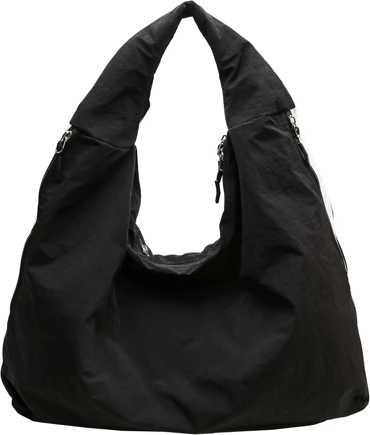 Solid Hobo Shoulder Bag Large Tote Bags For Women Soft Slouchy Handbag Casual Purse Work Travel