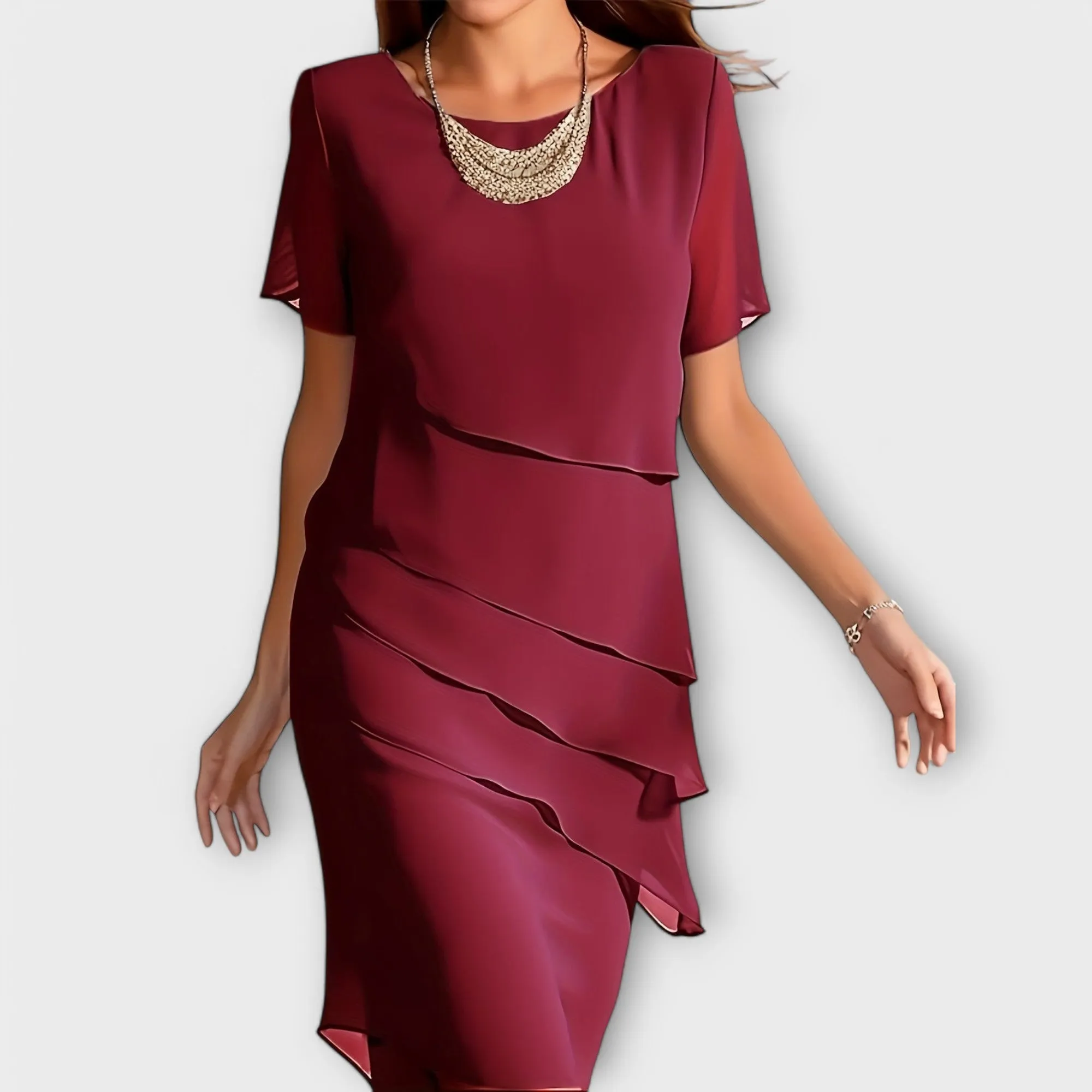 Sophia Layered Chiffon Dress
