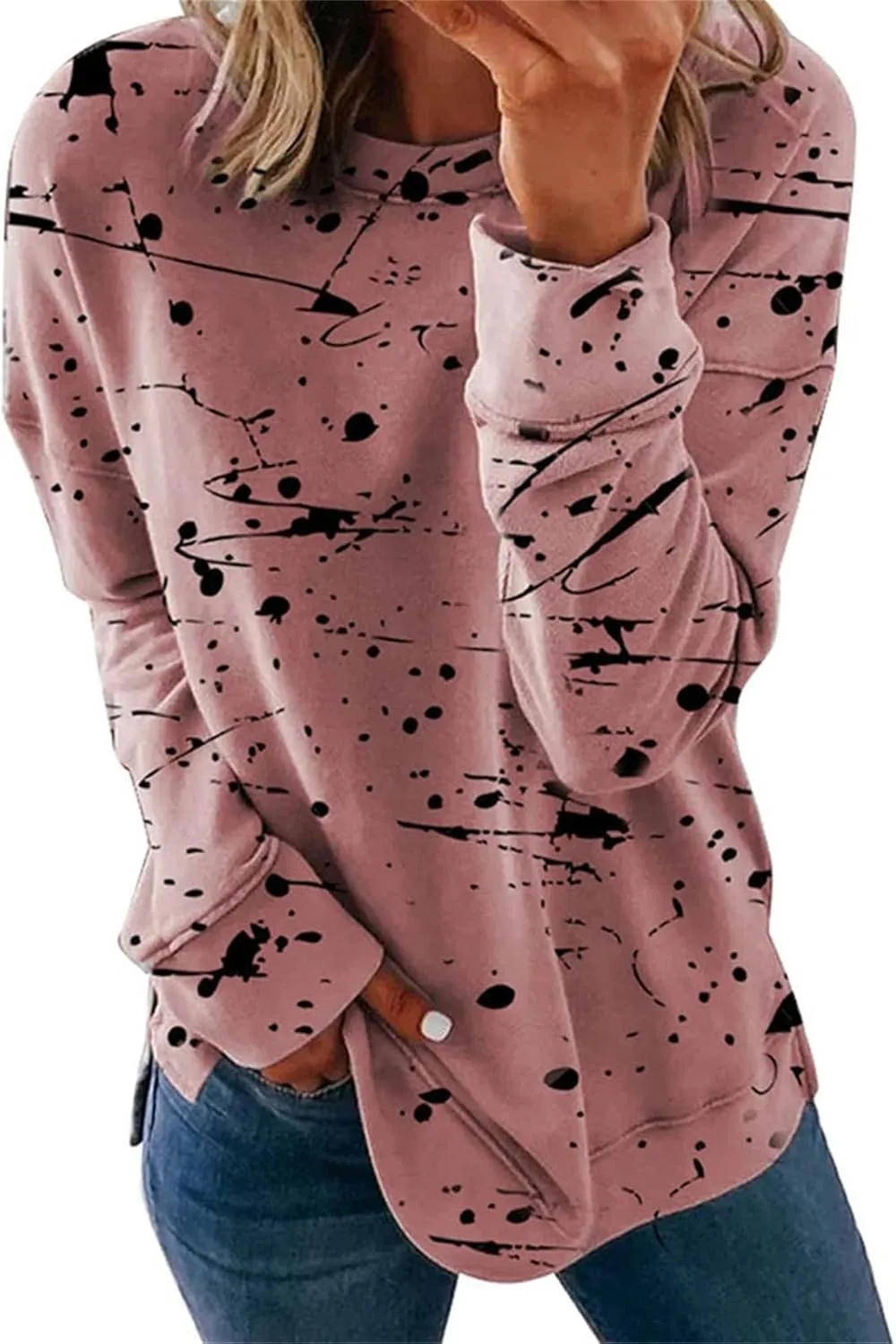 Sweatshirt for Women Oversized Graphic Comfy Long Sleeve Shirts Casual Fashion Spring Crewneck Pullover Tops Clothing