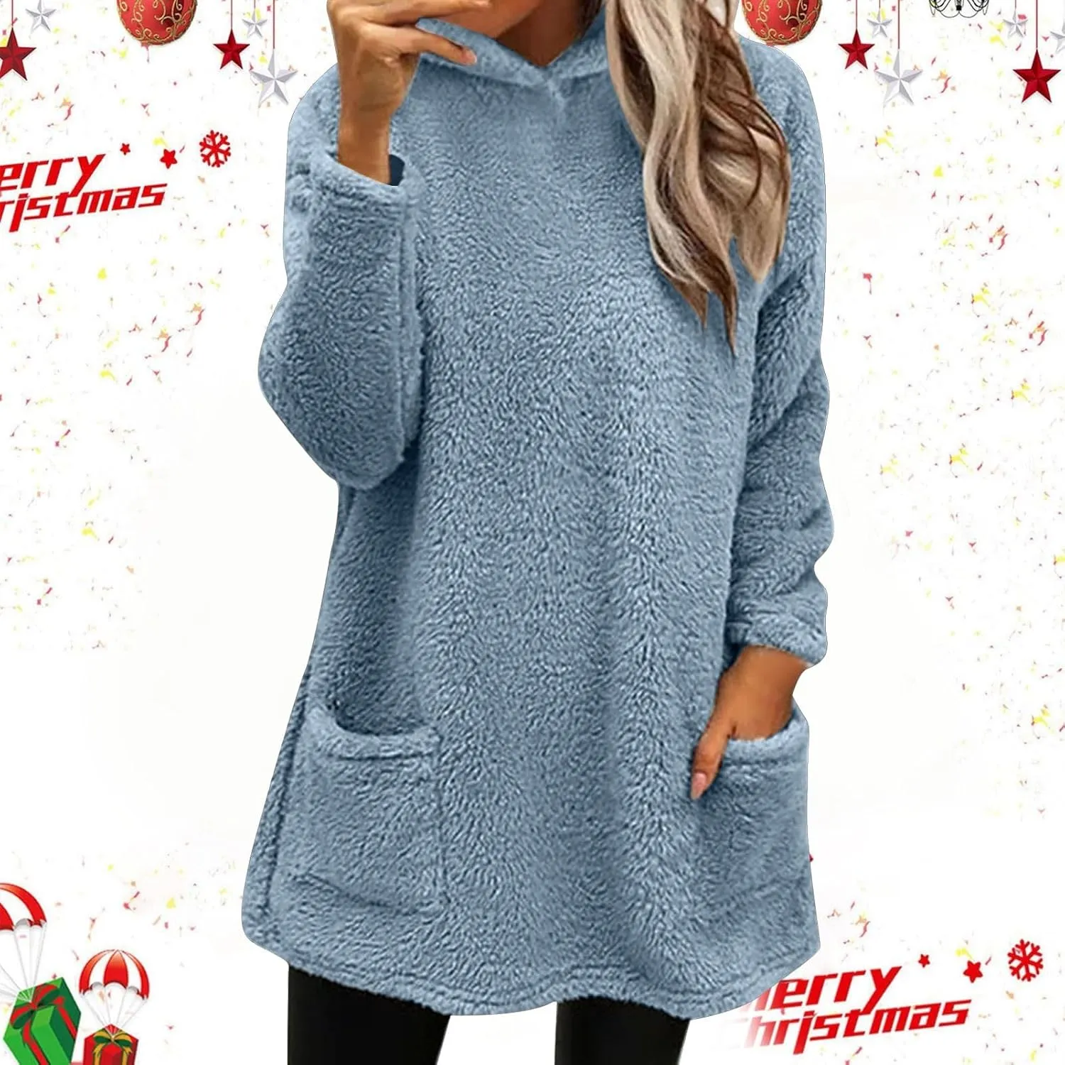 Sweatshirts for Women comfort hoodie for anxiety Long Sleeve Winter Shirts Round Neck Casual Warm Cute Long Tops