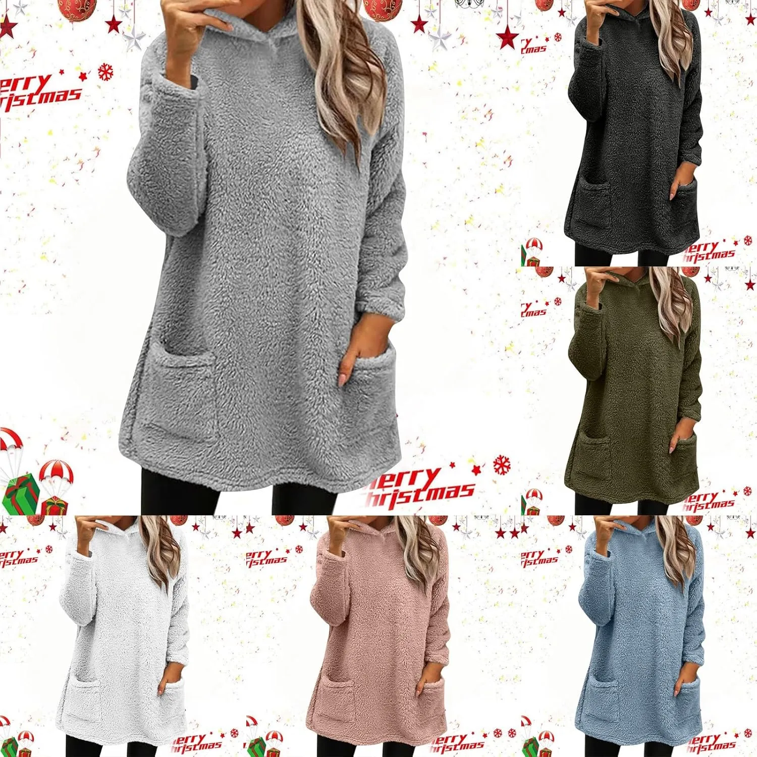 Sweatshirts for Women comfort hoodie for anxiety Long Sleeve Winter Shirts Round Neck Casual Warm Cute Long Tops