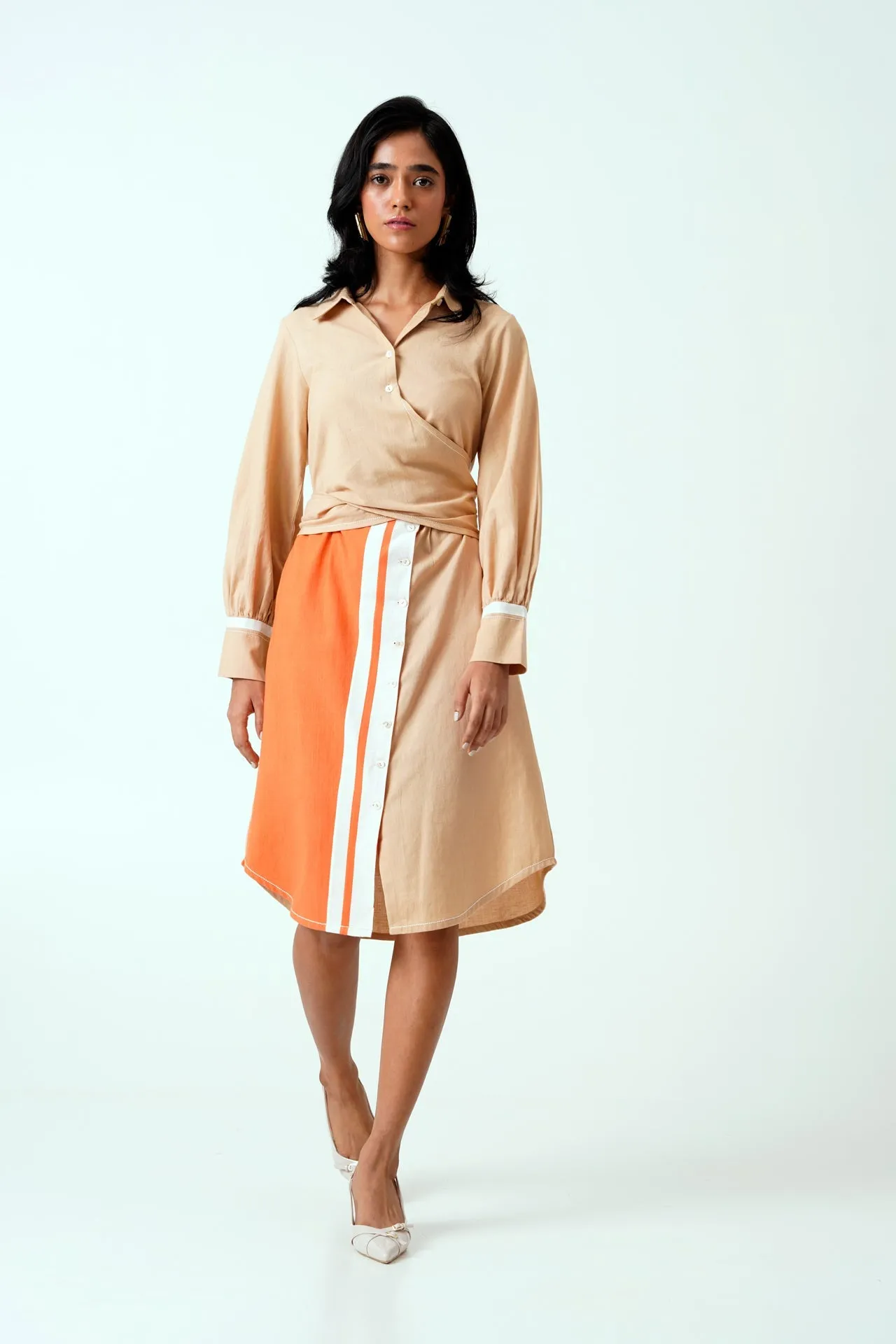 Tie-Back Shirt Dress