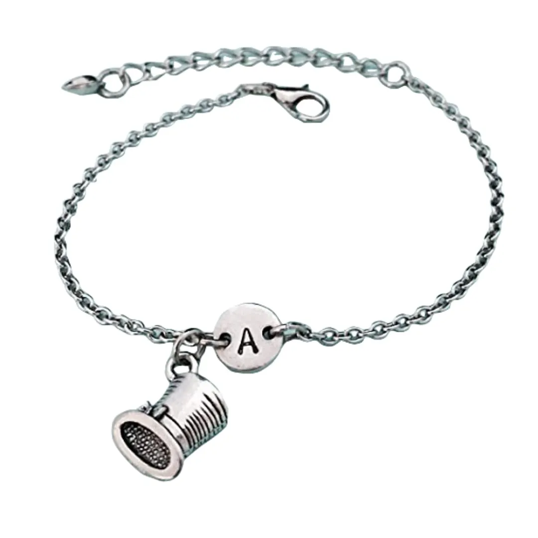 Top hat charm bracelet, top hat charm, adjustable bracelet, hat, personalized bracelet, initial bracelet, monogram