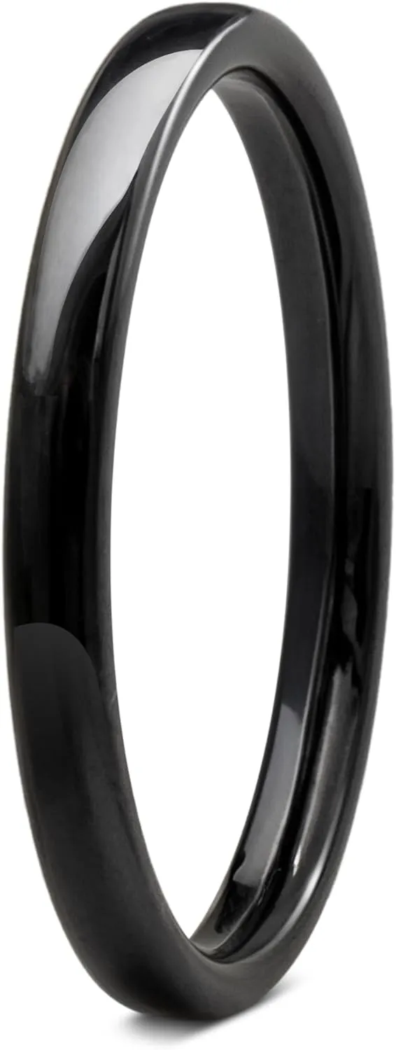 Truly Alpha Ceramic Rings for Women - Classic Wedding Rings for Men & Woman | 2mm, 3mm, 4mm, 6mm, 8mm Ceramic Ring Band | Ceramic Ring for Men | Wedding Bands for Her & Mens Rings | Mens Wedding Band