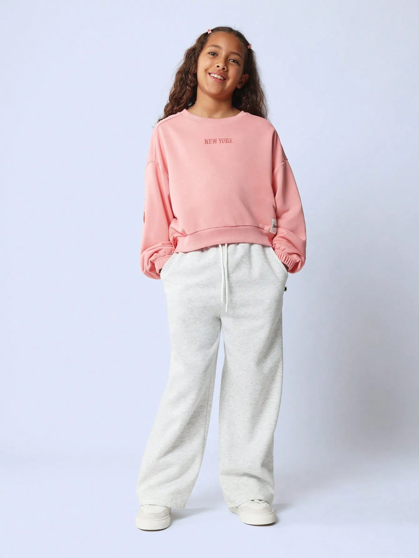 Tween Girls Comfy Regular Fit Vintage Brooklyn Sweatshirt