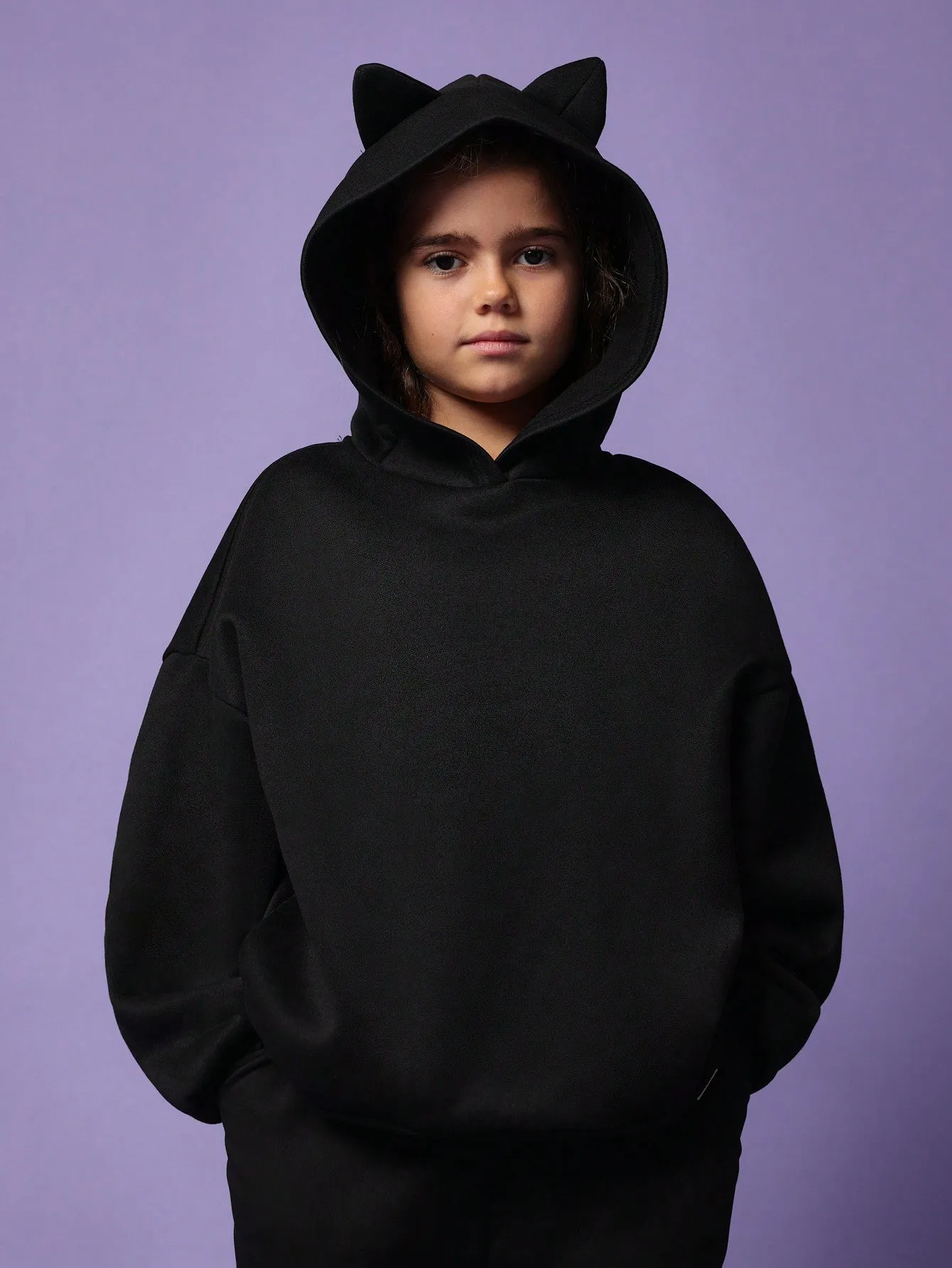 Tween Girls Overhead Hoodie With Ears